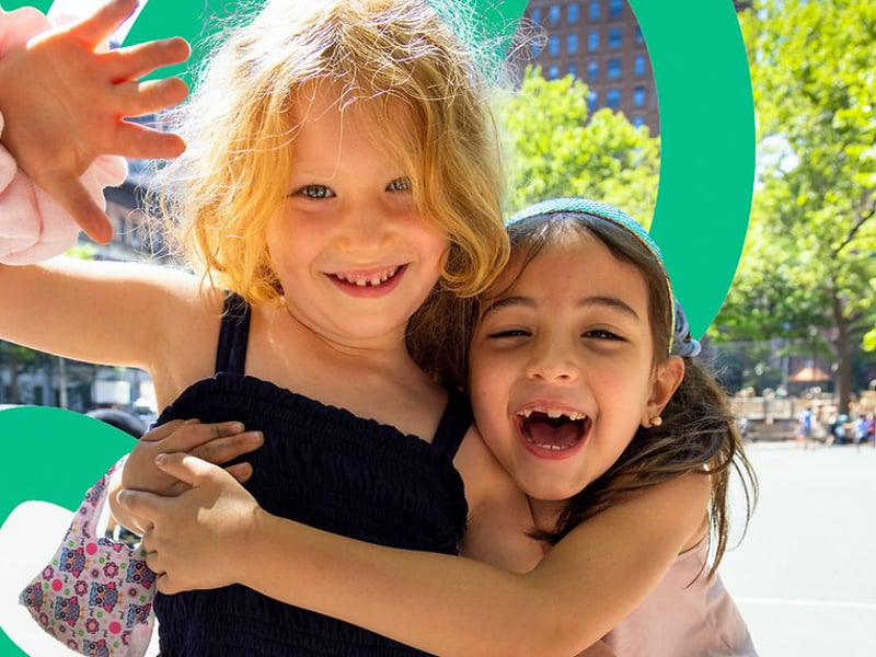2 young girls smiling